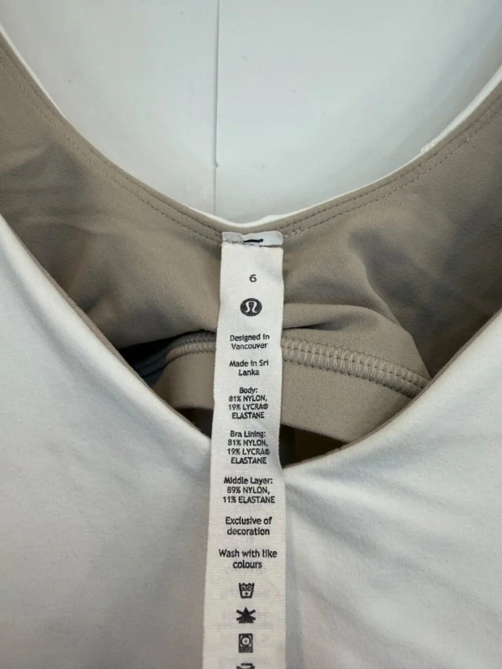 Lululemon Women's White Align Tank Top University of Alabama Bama Script A Sz 6